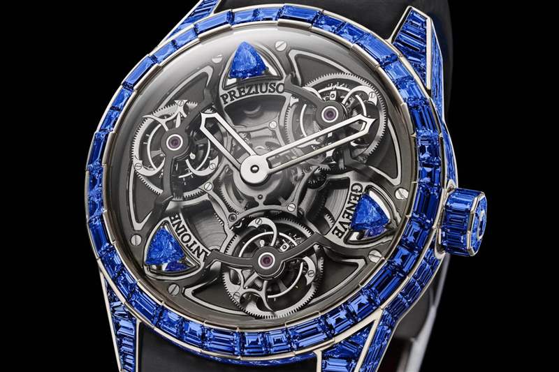 介紹:Antoine Preziuso TTR3 藍色均衡器頻率手表-復刻表