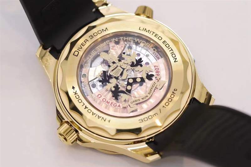 OR廠歐米茄海馬300米「黃金女王密使」與正品對比評測-復(fù)刻表