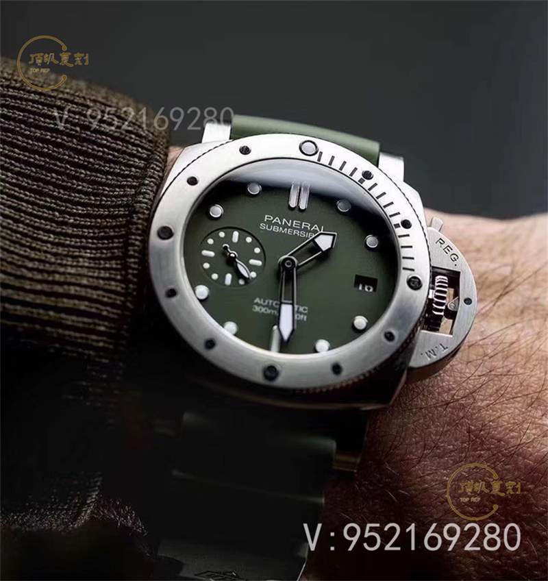 VS廠沛納海pam1055綠?；陱?fù)刻做工怎么樣,別具一格的軍綠色-復(fù)刻表