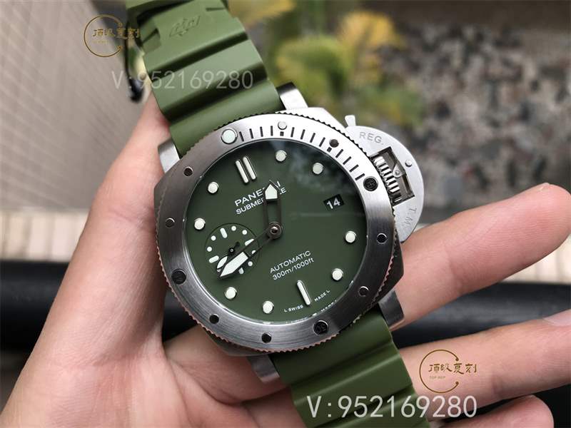 VS廠沛納海pam1055綠?；陱?fù)刻做工怎么樣,別具一格的軍綠色-復(fù)刻表