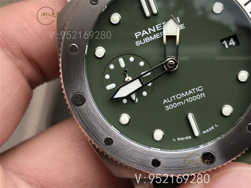 VS廠沛納海pam1055綠?；陱?fù)刻做工怎么樣,別具一格的軍綠色-復(fù)刻表