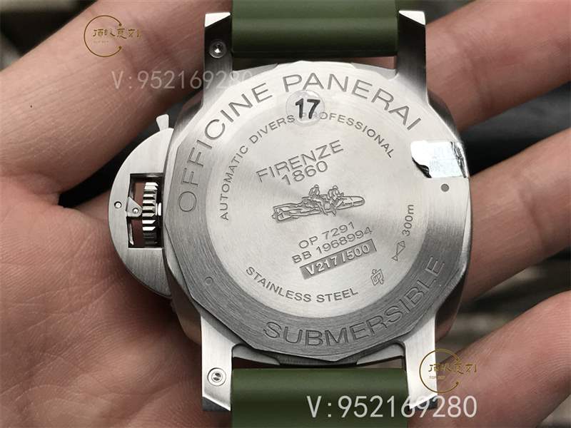 VS廠沛納海pam1055綠海魂復(fù)刻做工怎么樣,別具一格的軍綠色-復(fù)刻表