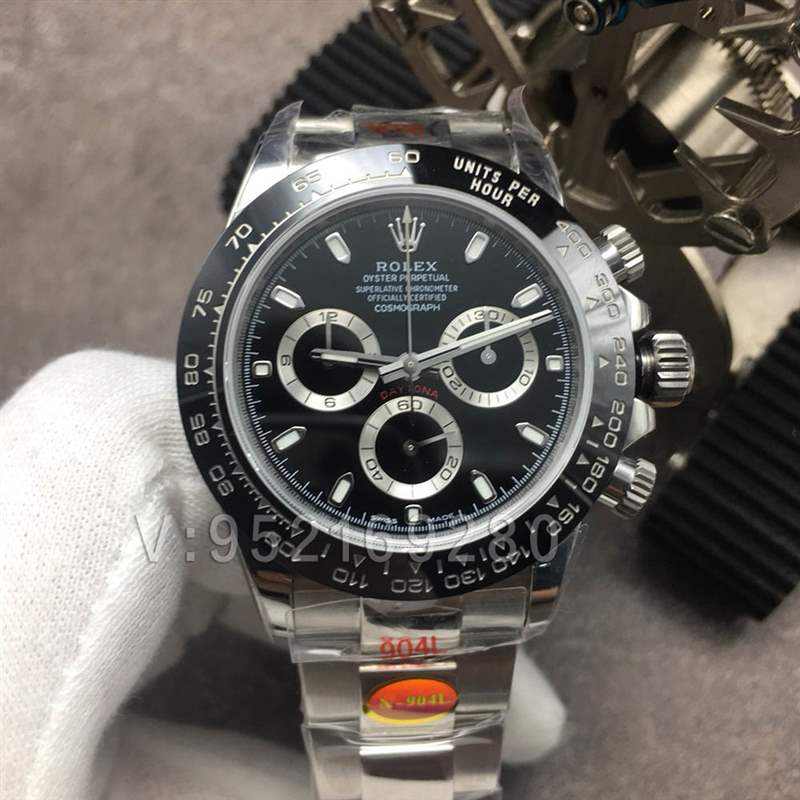 N廠迪通拿V3版「4130機芯」黑鋼迪116500LN陶瓷圈黑面表盤-復刻表