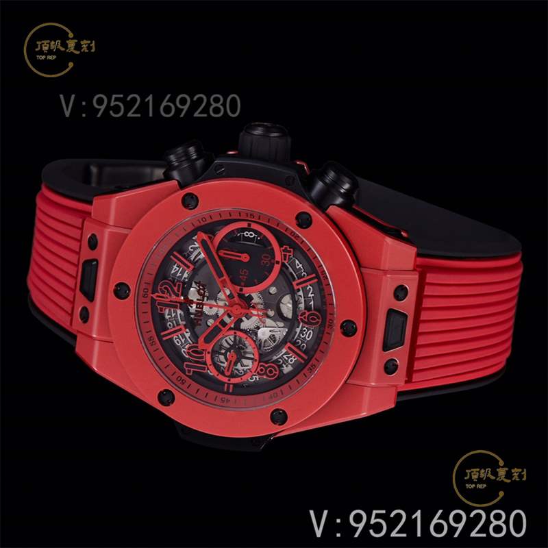 彩色陶瓷工藝展現(xiàn)-BBF廠宇舶恒寶big bang大爆炸法拉利紅色復刻表-復刻表