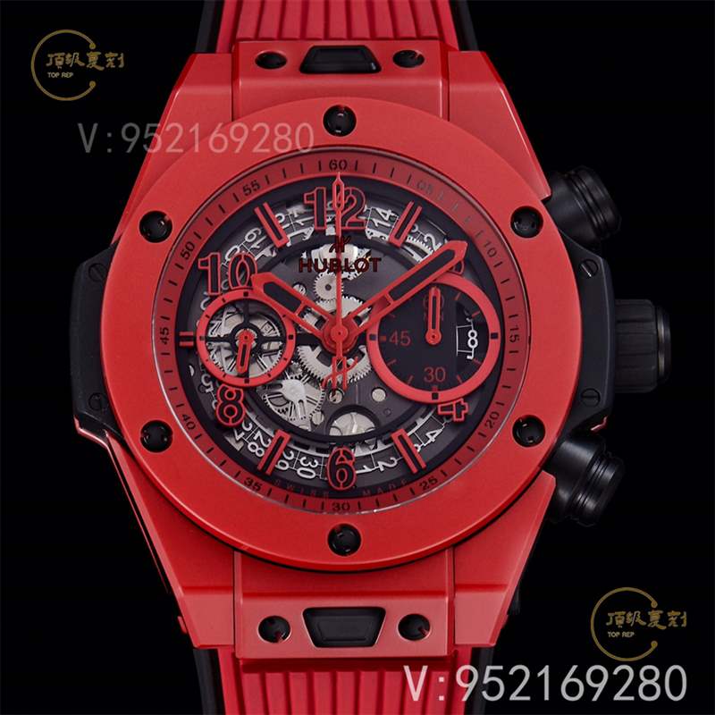 彩色陶瓷工藝展現(xiàn)-BBF廠宇舶恒寶big bang大爆炸法拉利紅色復刻表-復刻表