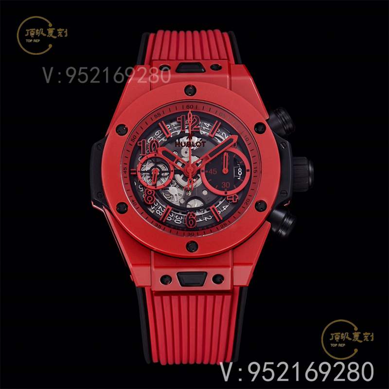 彩色陶瓷工藝展現(xiàn)-BBF廠宇舶恒寶big bang大爆炸法拉利紅色復刻表-復刻表