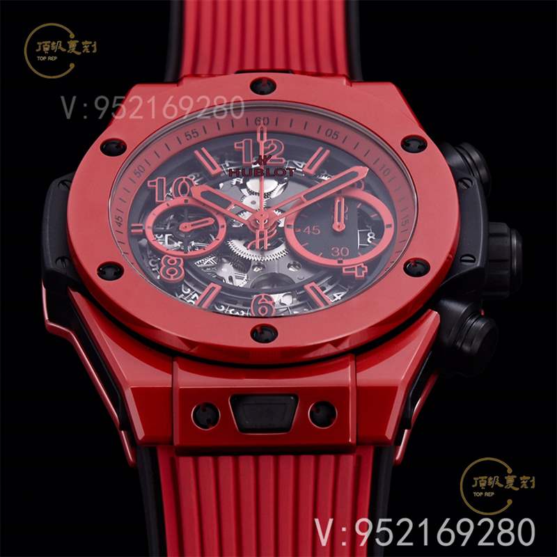 彩色陶瓷工藝展現(xiàn)-BBF廠宇舶恒寶big bang大爆炸法拉利紅色復刻表-復刻表