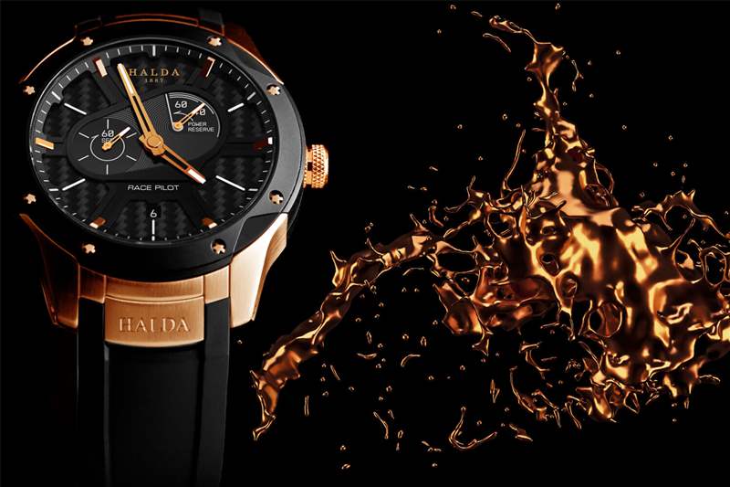 北歐小眾手表品牌Halda Race Pilot比賽的飛行員黃金版-復刻表