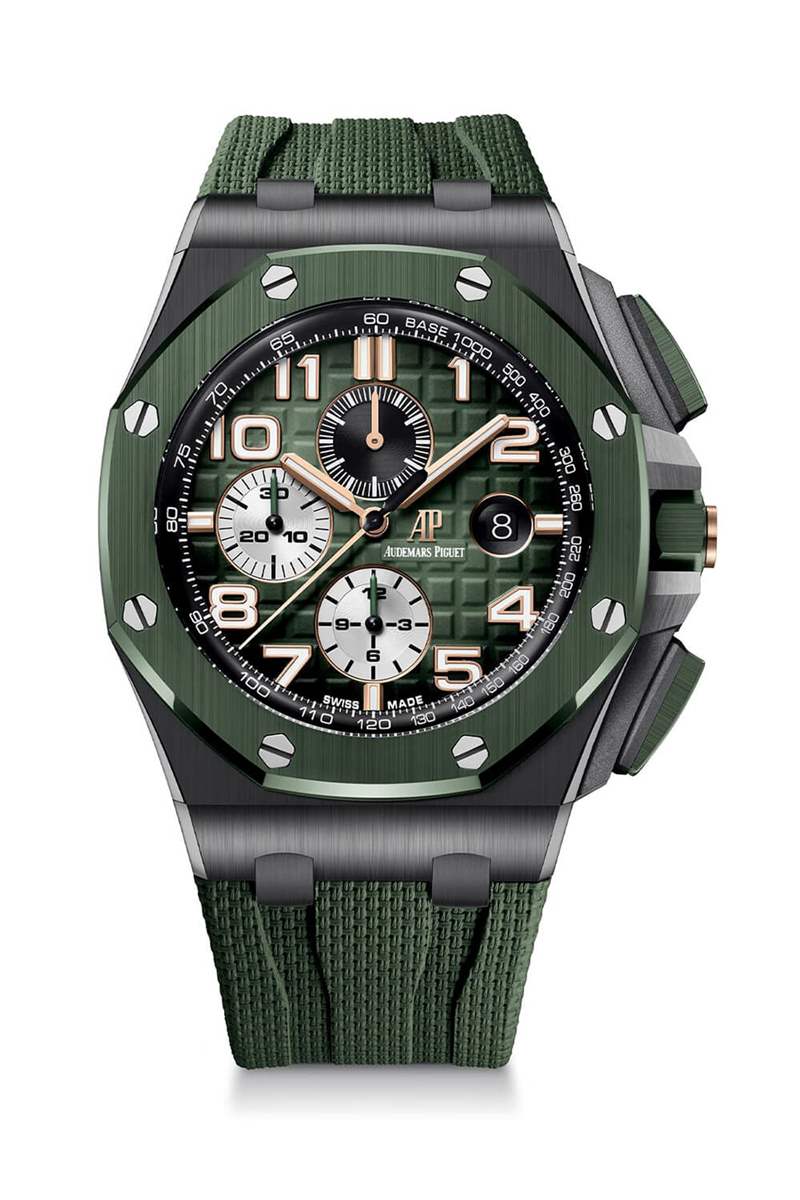 愛彼皇家橡樹離岸型26405NR自動(dòng)上鏈計(jì)時(shí)碼表黑色陶瓷-復(fù)刻表