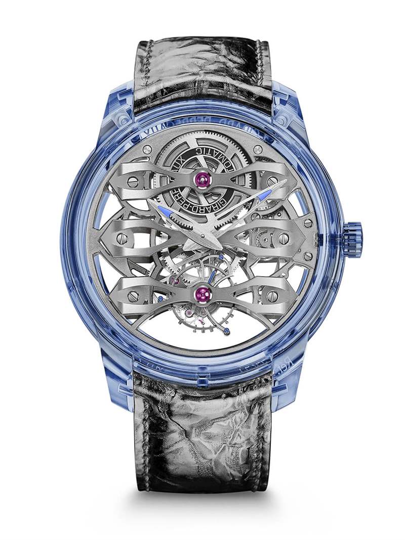 芝柏Quasar Azure限量版透視機械手表-復(fù)刻表