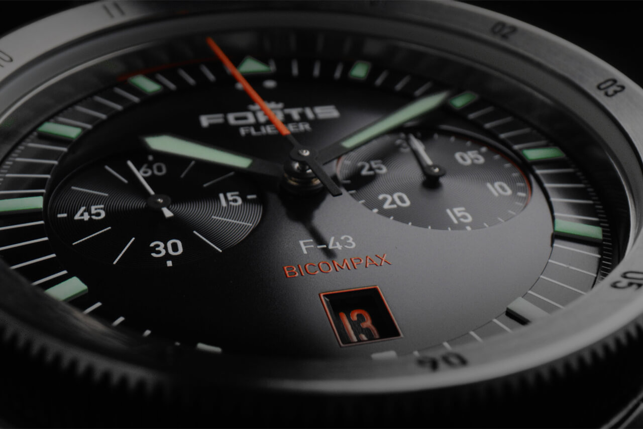 俄羅斯小眾手表富通Fortis Flieger F-43 Bicompax-復(fù)刻表
